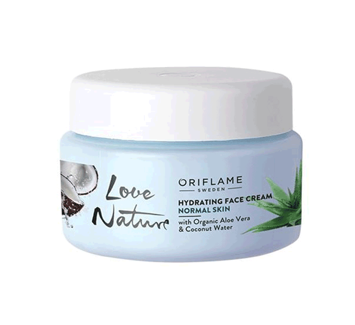 Love Nature Hydrating Face Cream with Organic Aloe Vera & Coconut
