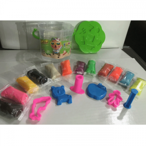 Kids playing clay dough