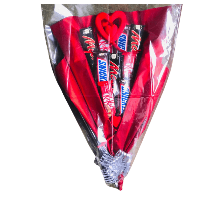 Red Charming Mix Chocolates Bouquet Valentines Day Gift, Anniversary Gift, Birthday Gift - Image 3
