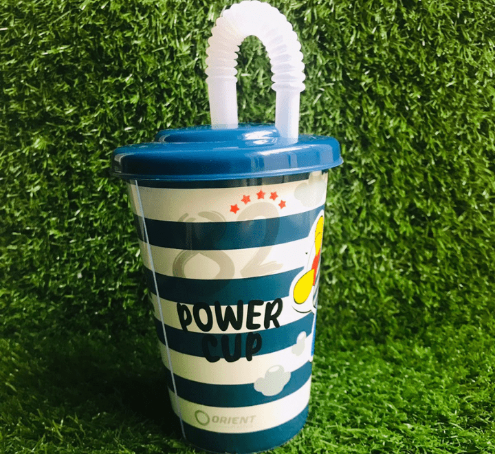 Power Cup Kids Power Glass With Straw Perfect Drinkware for Kids - Multicolor - Image 4