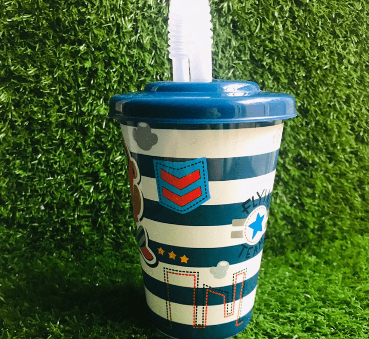 Power Cup Kids Power Glass With Straw Perfect Drinkware for Kids - Multicolor - Image 3