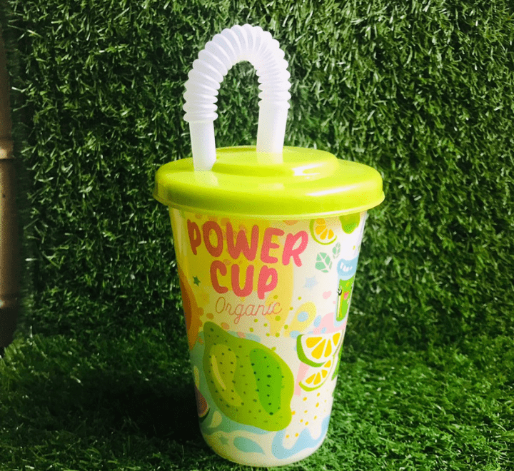 Power Cup Kids Power Glass With Straw Perfect Drinkware for Kids - Multicolor - Image 10