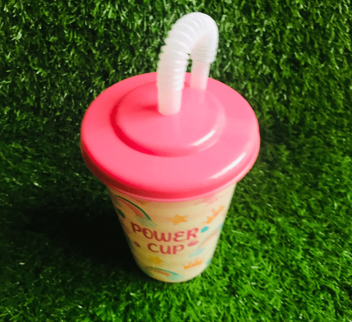 Power Cup Kids Power Glass With Straw Perfect Drinkware for Kids - Multicolor - Image 8