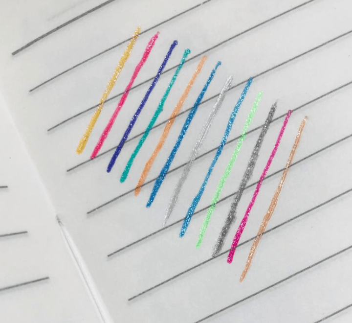 Fruit Scent Gel Glitter Pen - 1.0mm Smooth Writing with a Sparkle - Pack of 12 - Image 5