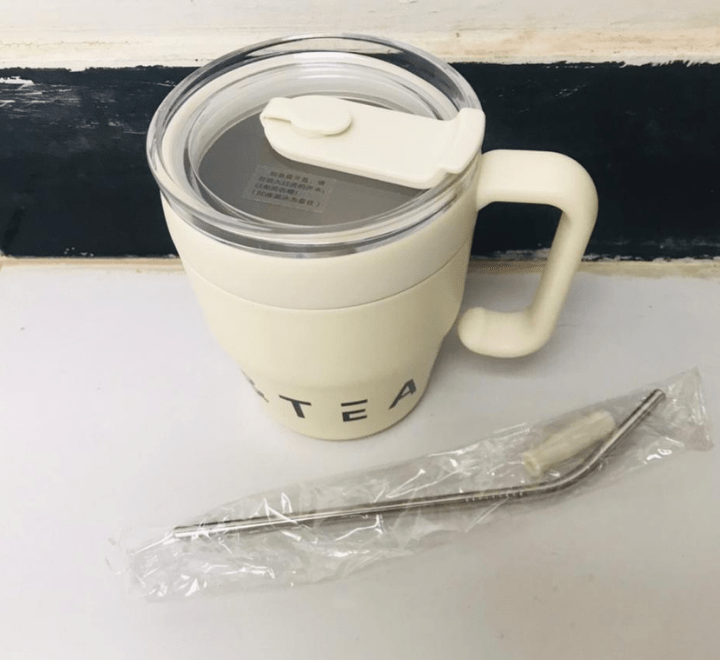 16oz/480ml Portable Coffee Cup With Handle And Straw, Stainless Steel Vacuum Insulated Mug, Double-Layer Coffee Mug For Outdoor Camping, Home And Office Use - Image 7