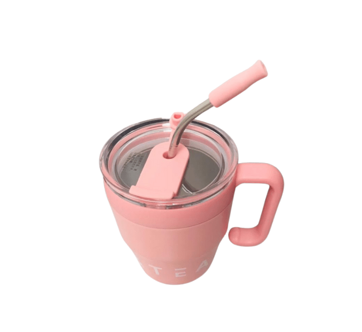 16oz/480ml Portable Coffee Cup With Handle And Straw, Stainless Steel Vacuum Insulated Mug, Double-Layer Coffee Mug For Outdoor Camping, Home And Office Use - Image 9