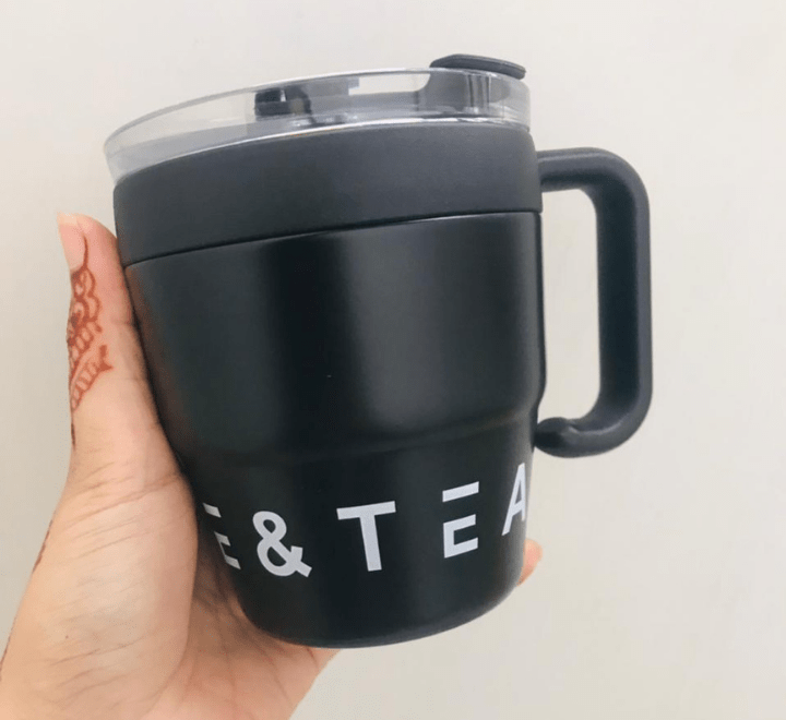16oz/480ml Portable Coffee Cup With Handle And Straw, Stainless Steel Vacuum Insulated Mug, Double-Layer Coffee Mug For Outdoor Camping, Home And Office Use - Image 10