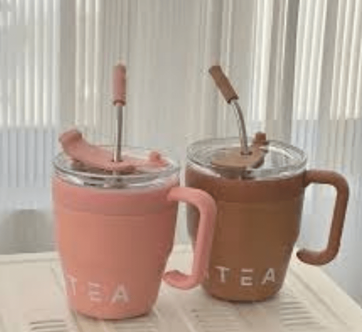 16oz/480ml Portable Coffee Cup With Handle And Straw, Stainless Steel Vacuum Insulated Mug, Double-Layer Coffee Mug For Outdoor Camping, Home And Office Use - Image 15