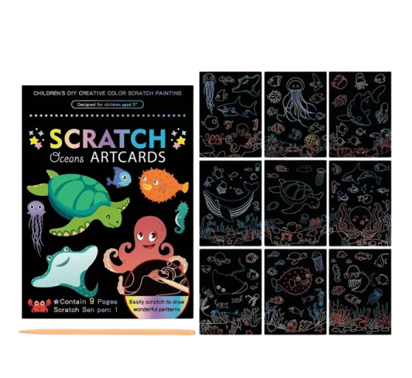 Junior Scratch Color Book - 8 Pcs - Farhaani.pk