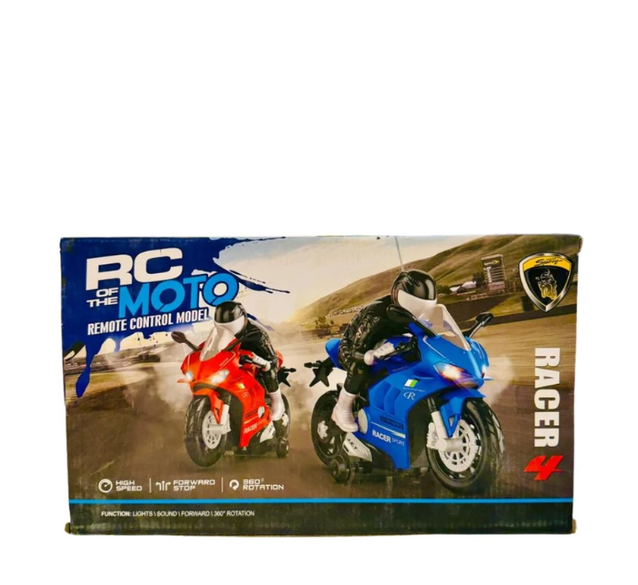 RC Moto Remote Control Racing Bike Toy with Rider Figure for Kids - Image 2