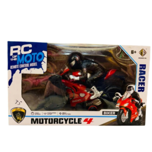 RC Moto Remote Control Racing Bike Toy with Rider Figure for Kids