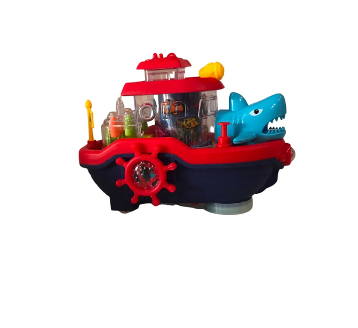 Musical Shark Captain Toy Boat with Lights & Sound