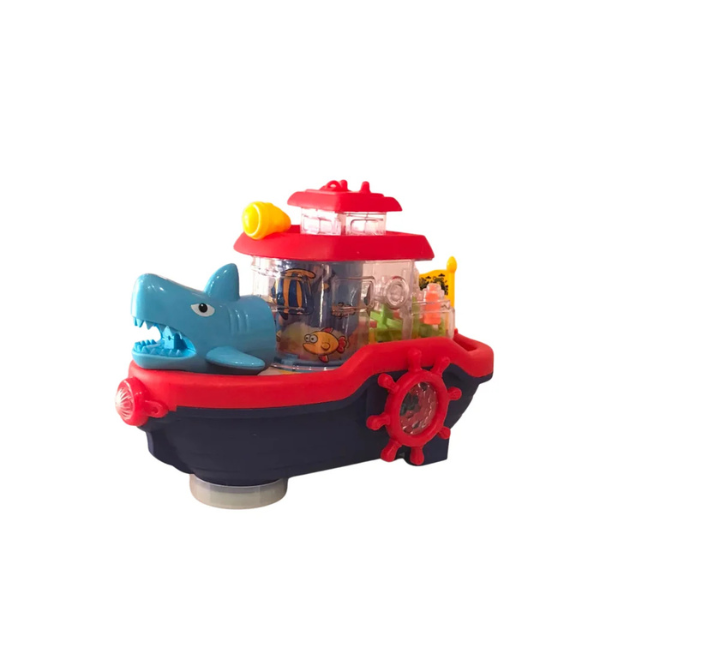 Musical Shark Captain Toy Boat with Lights & Sound - Image 2