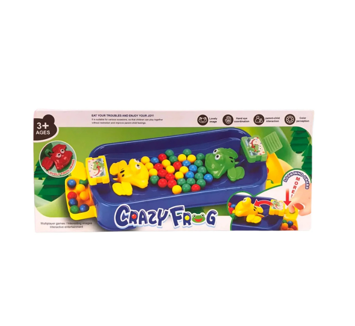 Crazy Frog Hungry Feeding Board Game for Kids with Colorful Marbles