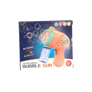 Automatic Color Bubble Gun Blaster – Electric Bubble Machine Toy with Screw-In Liquid Bottle for Kids, Summer Parties, and Birthdays (Ages 3+)