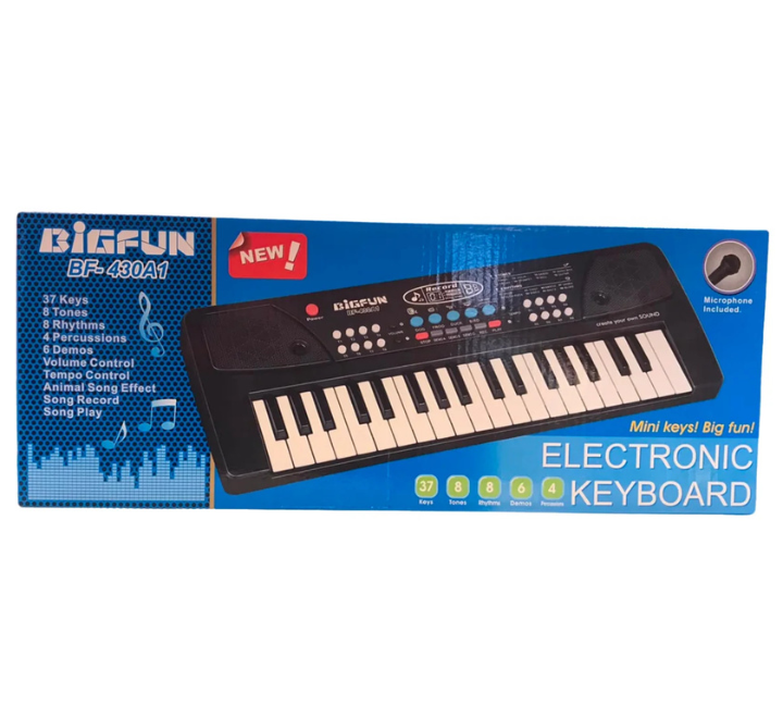 BIGFUN BF-430A1 Electronic Keyboard – 37 Mini Keys Piano Toy with Microphone