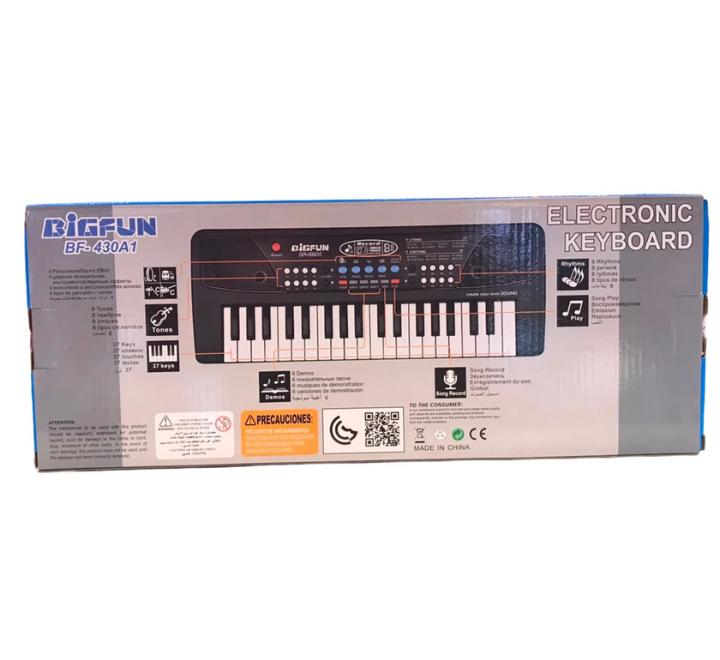 BIGFUN BF-430A1 Electronic Keyboard – 37 Mini Keys Piano Toy with Microphone - Image 2