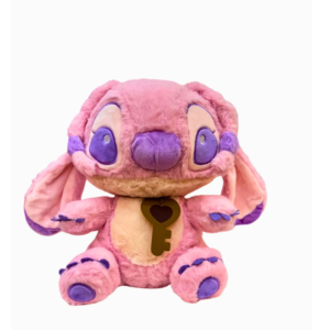 Disney Lilo Plush Toy – Sitting Pink Alien with Heart Key Accessory 30 cm