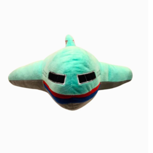 Soft Plush Toy Airplane with Colorful Wing