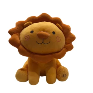 Cute Sitting Lion Plush Toy with Soft Flower Mane