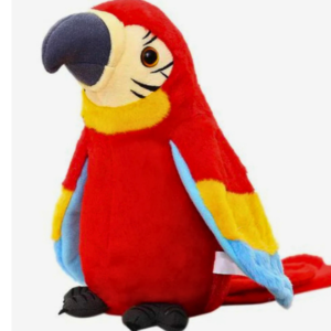 Talking Scarlet Macaw Parrot Electronic Plush Toy
