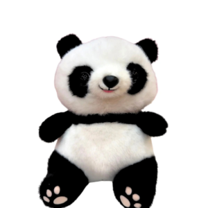 Cute Sitting Panda Plush Toy – Soft Stuffed Animal with Glitter Eyes 25cm